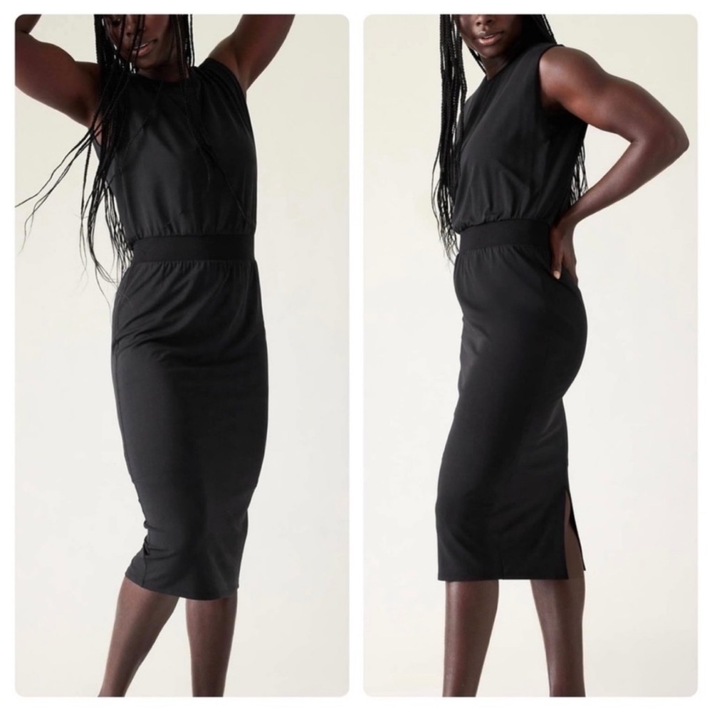 Athleta Santorini Cinch modal little black dress